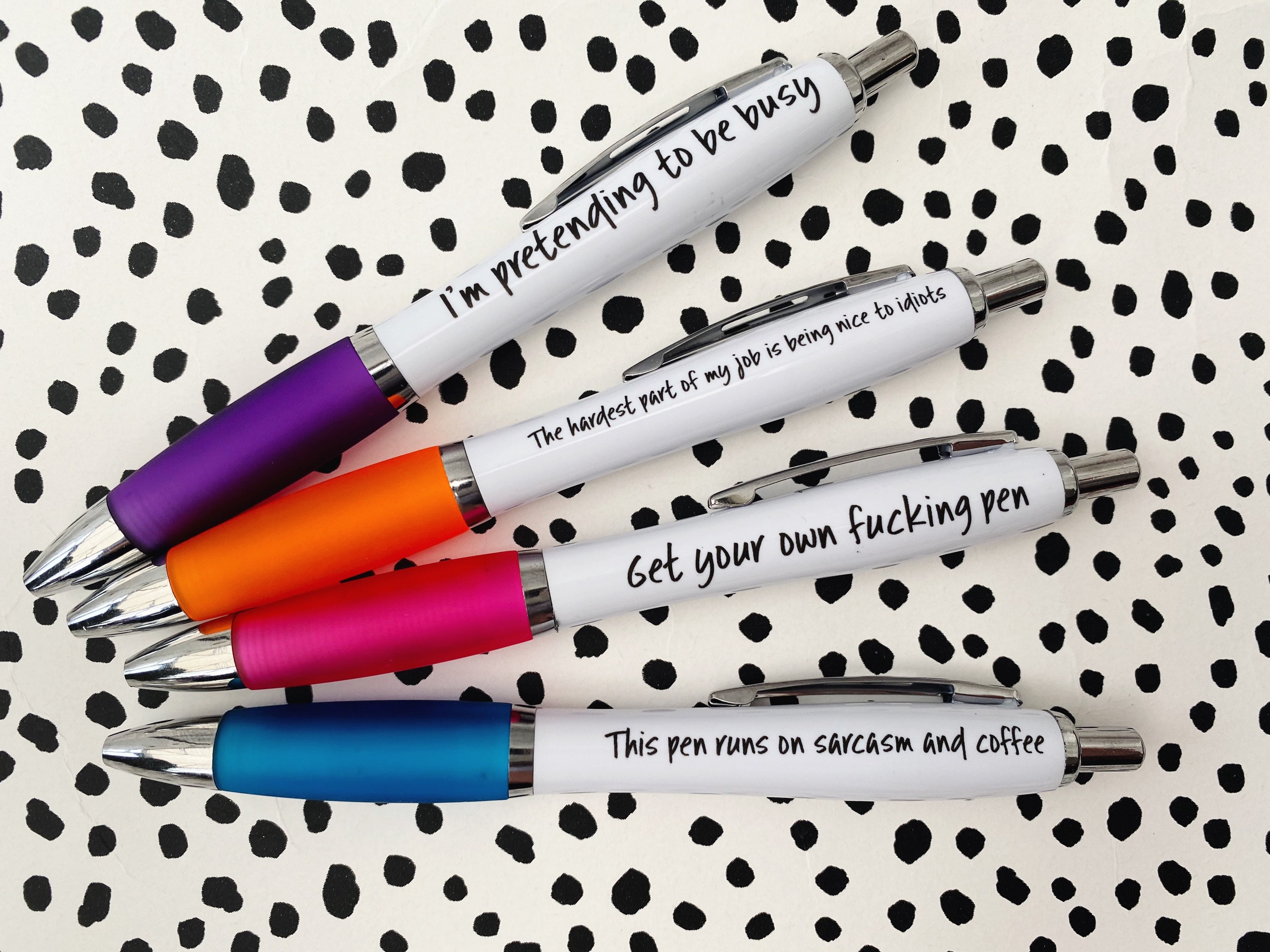 Sarcastic Office Pens Work Pens to Do List Girl Boss Gift -  Denmark