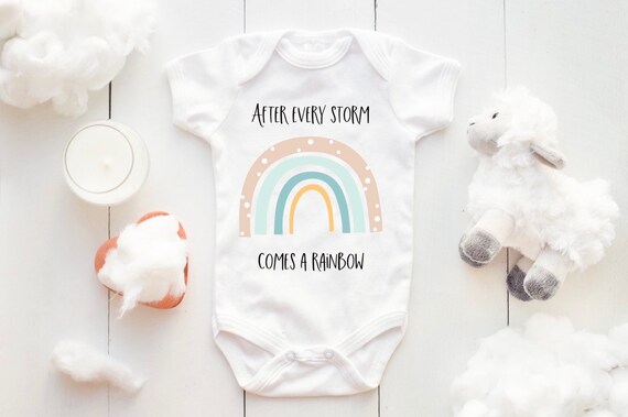 Rainbow baby babygrow all in one rainbow baby rainbow baby announcement gift for rainbow baby baby grow present