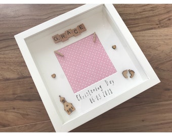 Christening gift, personalised christening, baptism present, present for christening, baptism, christening frame, christening keepsake