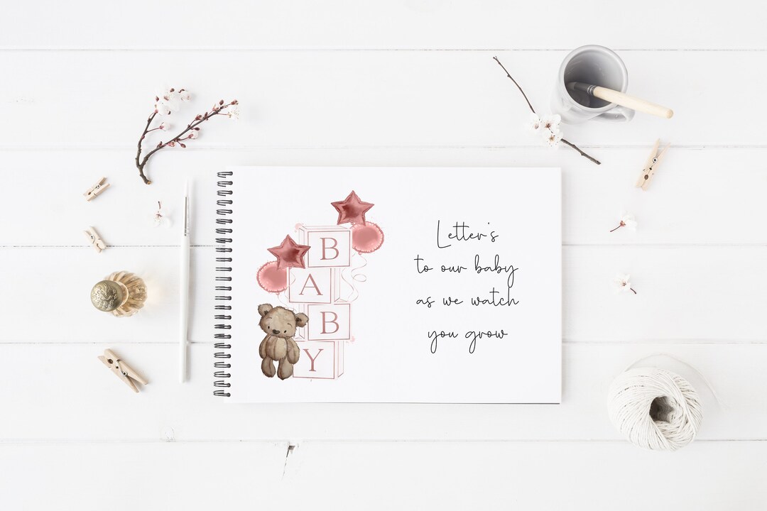 New Baby Keepsake Book Baby Letters Keepsake Baby Shower Etsy