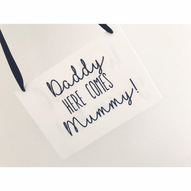 Papá aquí viene mamá aquí viene placas placa de page boy