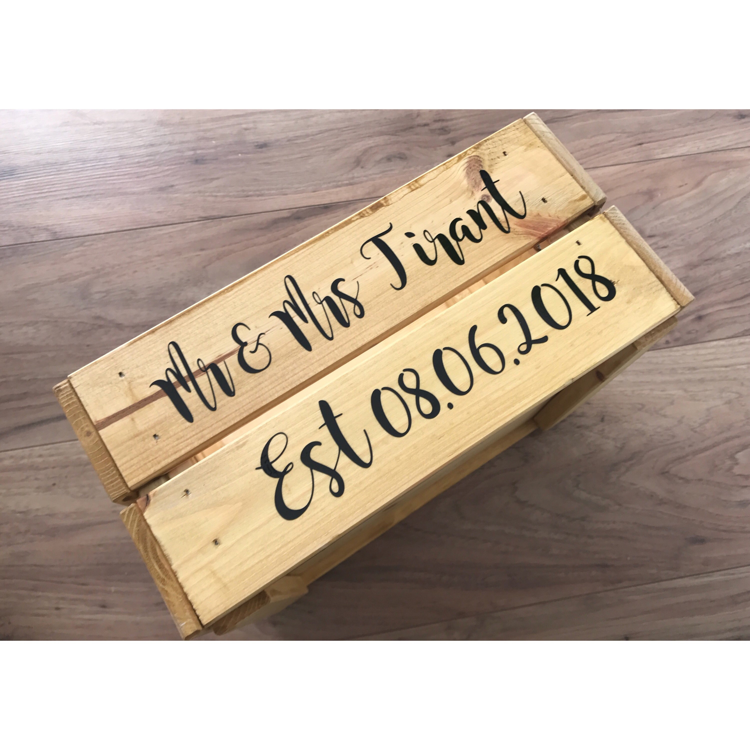 Wedding Crate Personalised Wedding Present Personalised Etsy UK