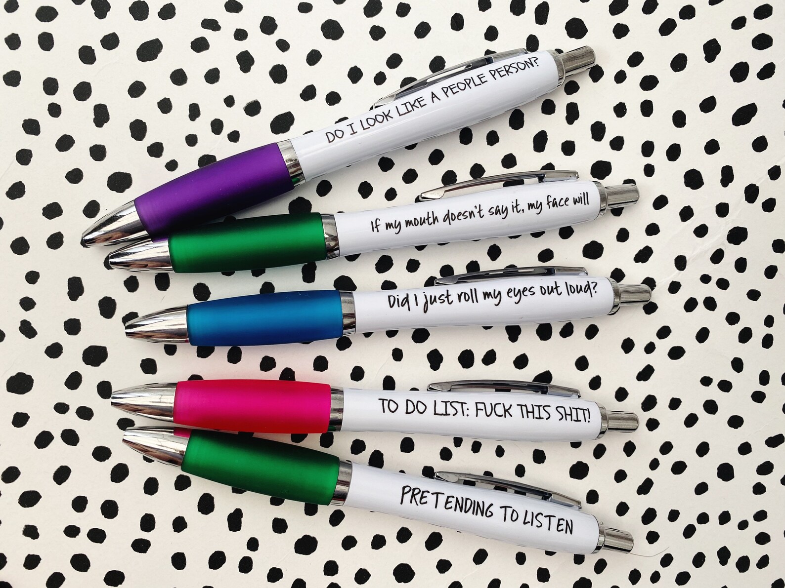 Sarcastic Office Pens Work Pens to Do List Girl Boss Gift Etsy UK