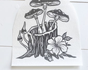 Stick and Stitch, großes Stick-and-Stitch-Kit, Pilzstickerei Stick und Stitch, Papiertransfer, Stickerei DIY, Geschenk