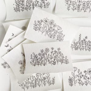 Floral Stick and Stitch Embroidery Patterns – Beginner Stitch Kit – Hand Embroidery Transfers – Floral Border Peel & Stitch Designs
