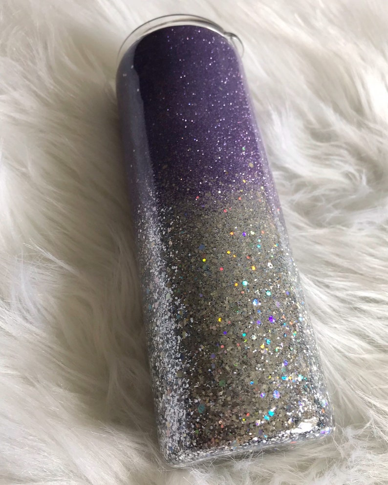 Glitter Tumblers Ombre Tumbler Sparkle Tumbler Cup Skinny Etsy