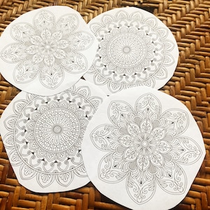 Stick and Stitch, grande kit per ricamo Stick and Stitch, ricamo Mandala Stick and Stitch, trasferimento su carta, modello di ricamo fai da te