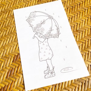 Stick and Stitch Embroidery Patterns, Stick and Stitch kit, Floral Embroidery Stick and Stitch, Cottage Core, Large Stick and Stitch