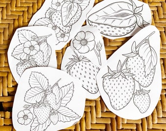 Stick and Stitch Embroidery Patterns, Strawberry Stick  and Stitch kit,  Embroidery Stick and Stitch Set, Embroidery Patterns, Needlework