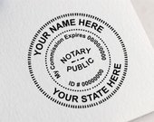 Custom Notary Stamp, Self Inking Notary Stamp, Notary Public Stamp, My Commission Expires Stamp. Notary Rubber Stamp Z76