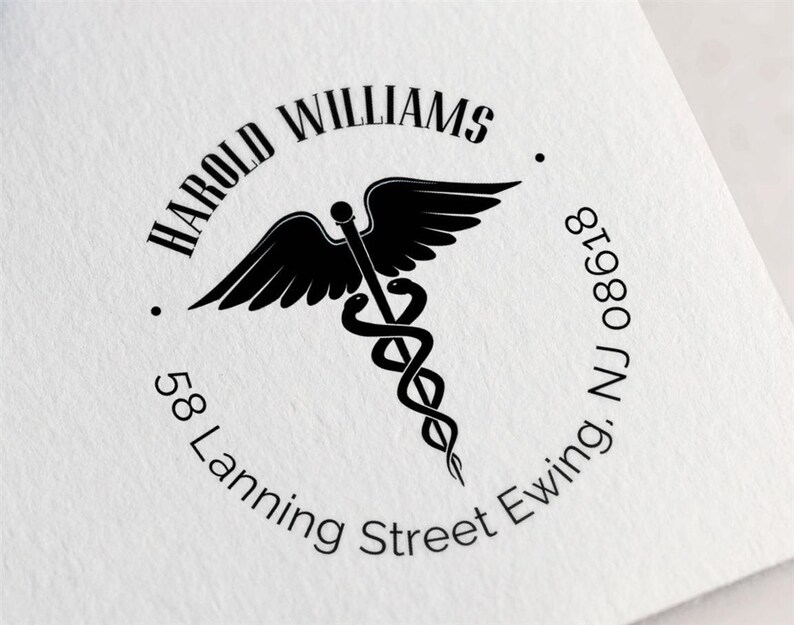 Medical Doctor Stamp Doctor Address Stamp Nurse Stamp Etsy