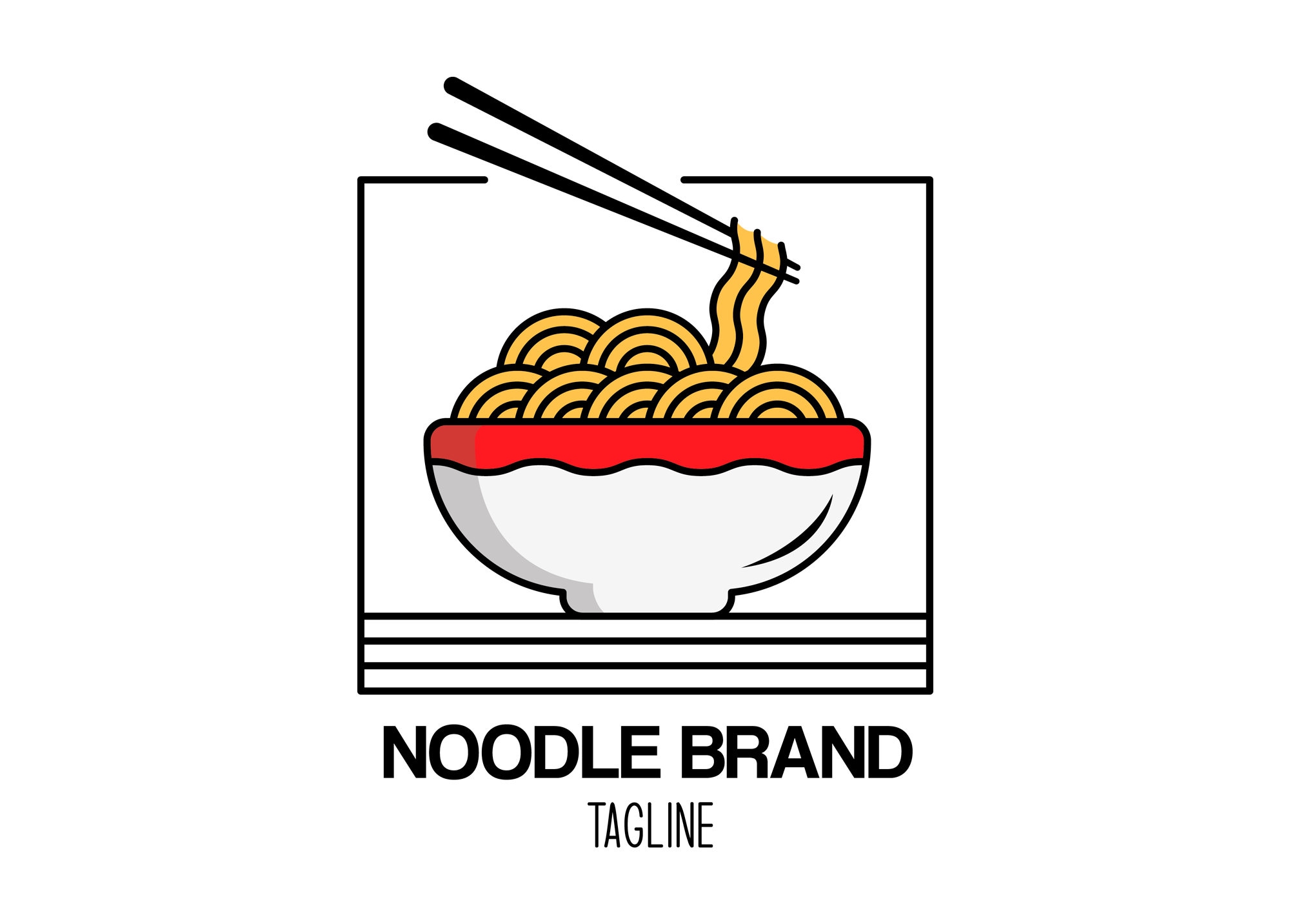 Noodle Logo Ramen Logo Cup Noodles Logo Noodle Shop Logo | Etsy