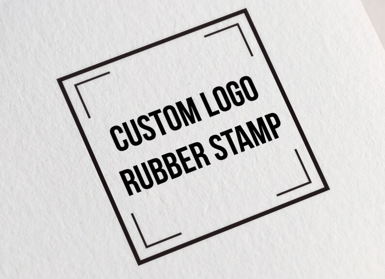 Custom Logo Rubber Stamp Company Stamp Business Stamp With Etsy