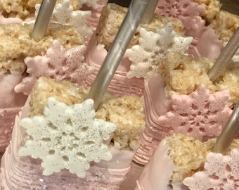 Rainbow Unicorn Rice Krispie Treats Chocolate Covered Etsy