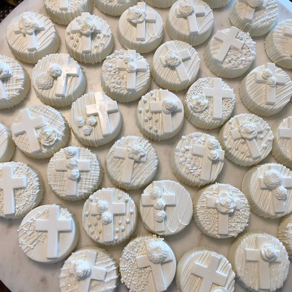 Baptism/Communion White Double Stuffed Oreo Cookies (1 Doz)/ Oreo Cookies/Communion Double Stuffed Oreo's