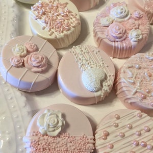 Pink/White Chocolate Covered Double Stuffed Oreo Cookie Treats(1Doz)/Baby Shower/Wedding/Bridal Shower /Sweet Sixteen