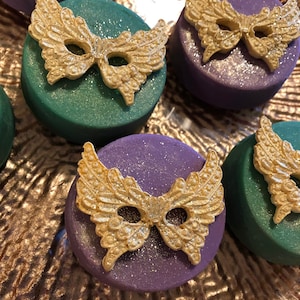 Mardi Gras Chocolate covered Double Stuffed Oreo Cookies (1 Doz)/Parties/ Bridal Shower/Wedding