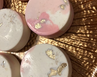 Pink/White/Gold Marbled Double Stuffed Oreo Cookies (1Doz)/Birthday Parties/Bridal Showers/Wedding Treats/Sweet 16