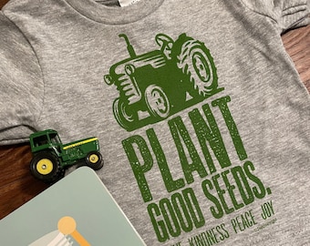 Baby Tee, Tractor, Plant Good Seeds, Baby Gift, Baby Bella soft tee, Baby Shower