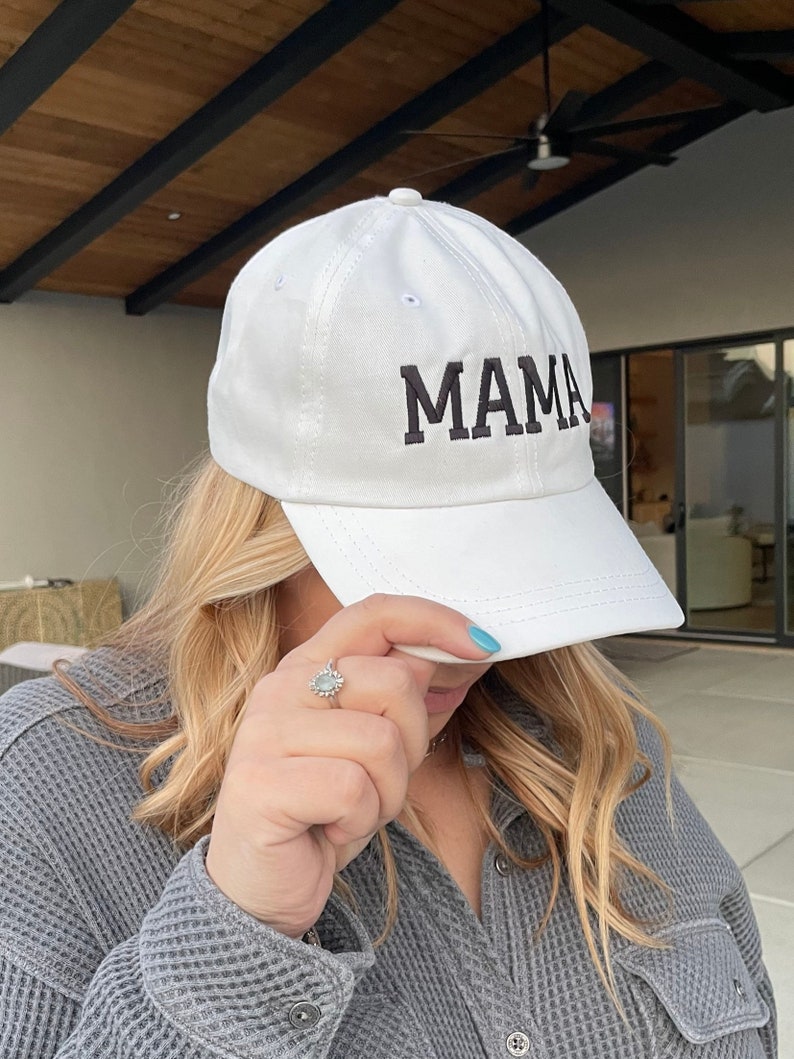 Mom/mama hat, dad hat, mom gift, dad gift, gift basket, embroidery, baseball, baby shower gift, baby announcement, 47 brand, more colors image 5