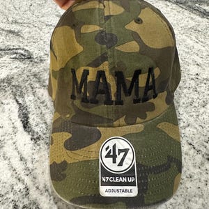 Mom/mama hat, dad hat, mom gift, dad gift, gift basket, embroidery, baseball, baby shower gift, baby announcement, 47 brand, more colors image 10