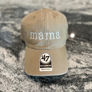 Mom/mama hat, dad hat, mom gift, dad gift, gift basket, embroidery, baseball, baby shower gift, baby announcement, 47 brand, more colors image 4