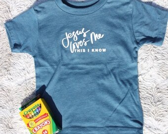 Jesus Loves Me, kids tee, children’s shirt, kids shirt, Bible shirt, Christian tee, kids tee, Christian kids, gift for kids, kids clothing