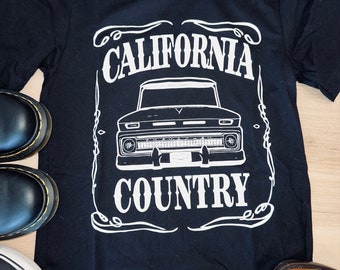 California country, vintage Chevy truck, black tshirt, Chevrolet, unisex shirt, country music, backroads tee