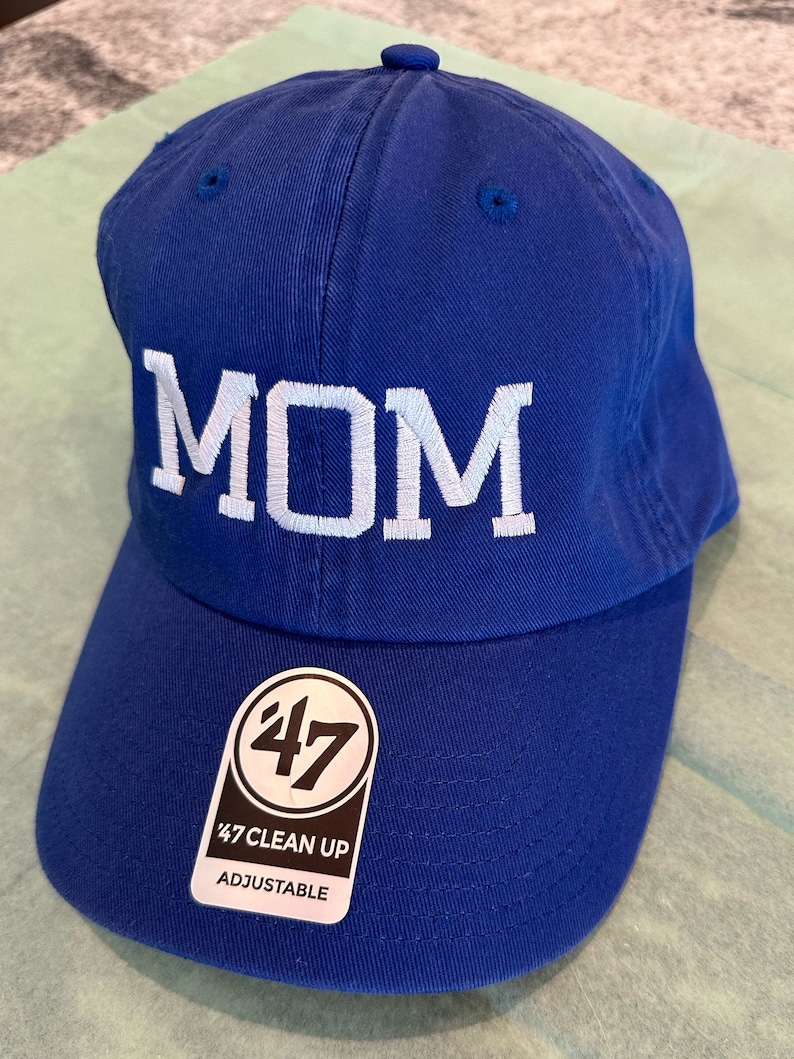 Mom/mama hat, dad hat, mom gift, dad gift, gift basket, embroidery, baseball, baby shower gift, baby announcement, 47 brand, more colors image 8