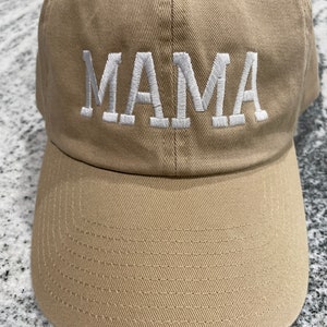 Mom/mama hat, dad hat, mom gift, dad gift, gift basket, embroidery, baseball, baby shower gift, baby announcement, 47 brand, more colors image 7