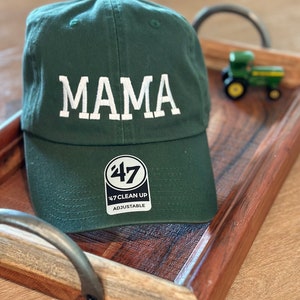 Mom/mama hat, dad hat, mom gift, dad gift, gift basket, embroidery, baseball, baby shower gift, baby announcement, 47 brand, more colors image 3