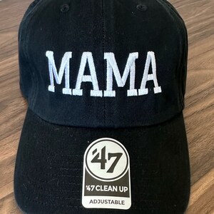 Mom/mama hat, dad hat, mom gift, dad gift, gift basket, embroidery, baseball, baby shower gift, baby announcement, 47 brand, more colors image 6