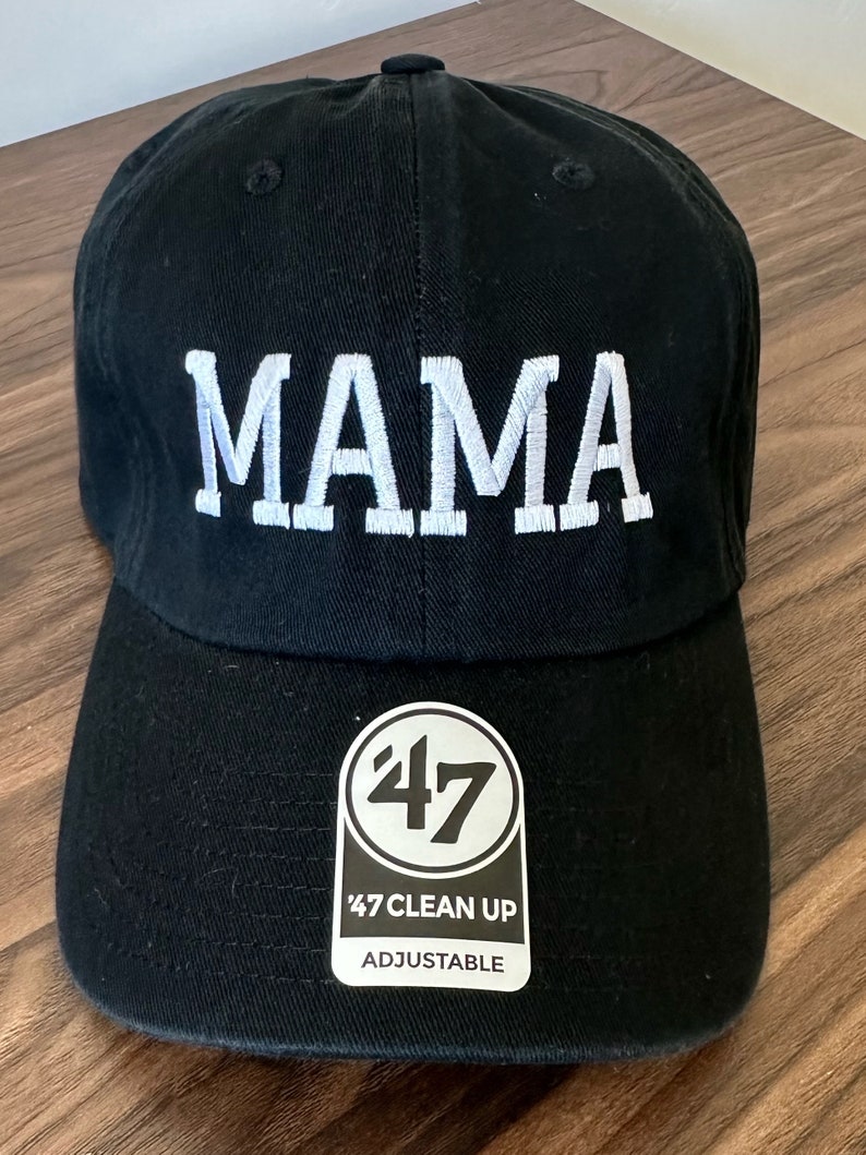 Mom/mama hat, dad hat, mom gift, dad gift, gift basket, embroidery, baseball, baby shower gift, baby announcement, 47 brand, more colors image 6