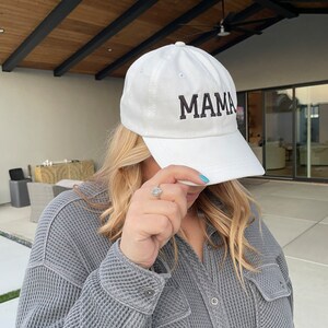 Mom/mama hat, dad hat, mom gift, dad gift, gift basket, embroidery, baseball, baby shower gift, baby announcement, 47 brand, more colors image 2