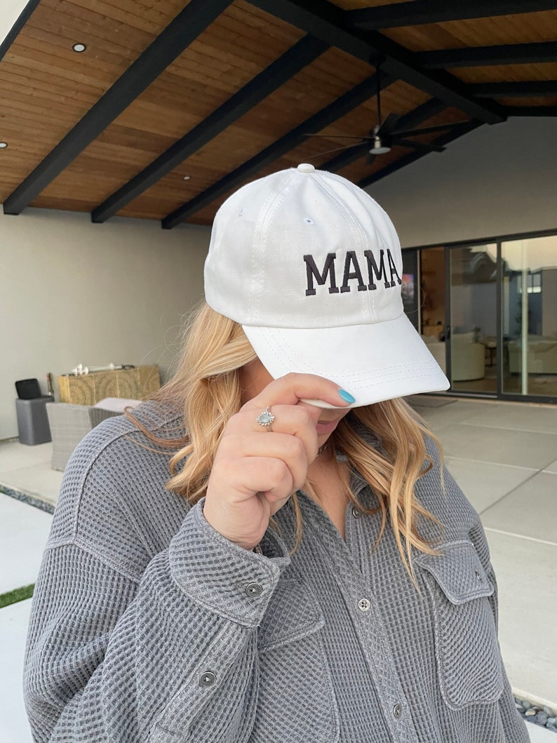 Mom/mama hat, dad hat, mom gift, dad gift, gift basket, embroidery, baseball, baby shower gift, baby announcement, 47 brand, more colors image 2