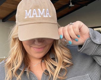 Mom/mama hat, dad hat, mom gift, dad gift, gift basket, embroidery, baseball, baby shower gift, baby announcement, 47 brand, more colors