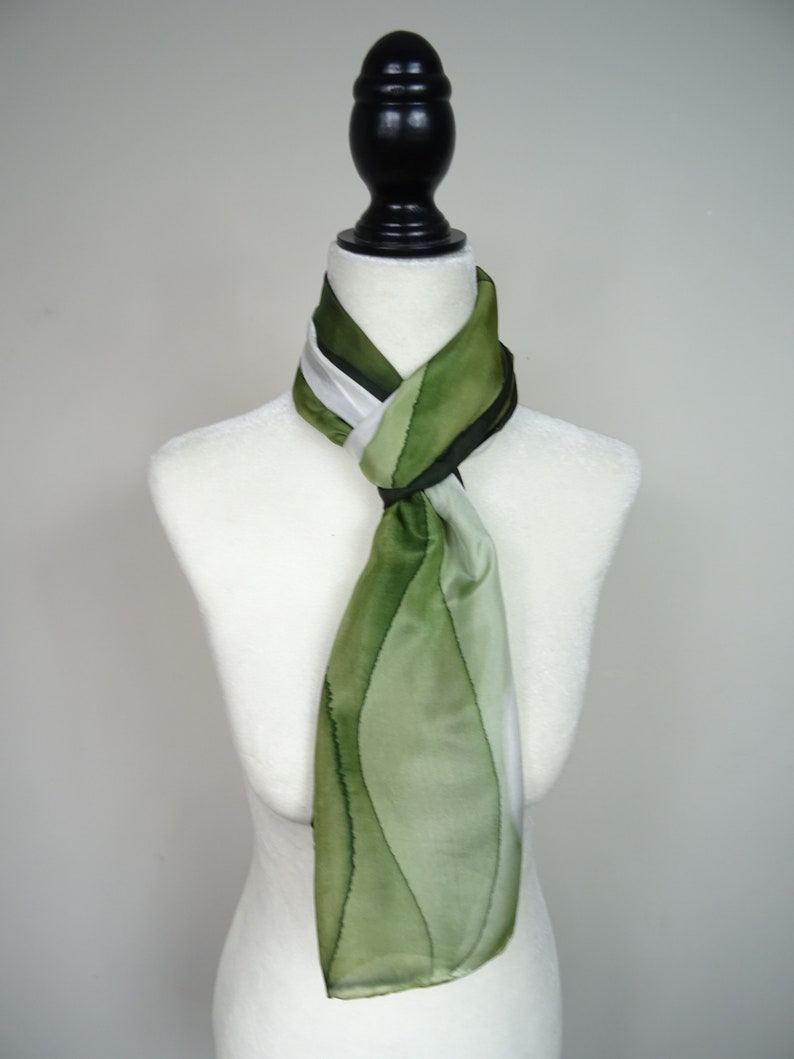 Forest Green Silk Scarf. Hand Painted Forest Green Ombre Silk Etsy