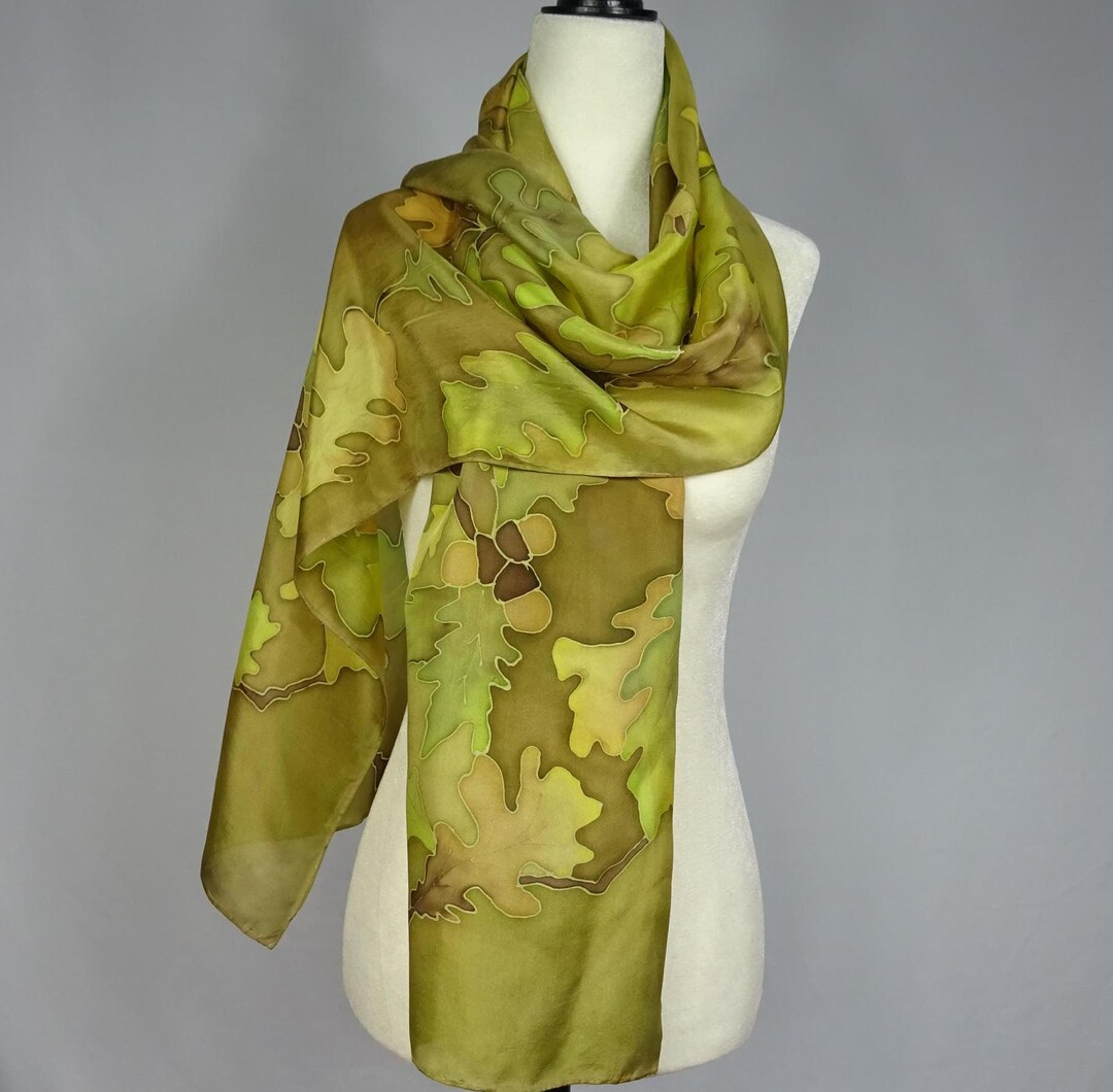 The Silk Bee Scarf in Green