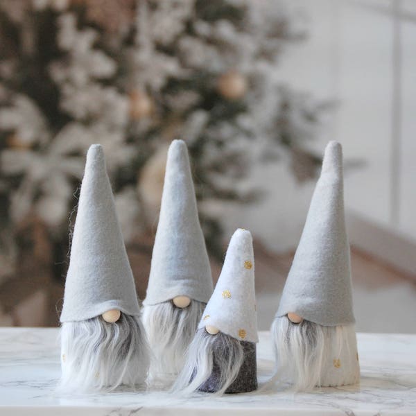 Nordic Gnome MINI/MIDI - Scandinavian Tomte - Nisse Holiday Decoration - Gold Glitter -  Christmas Gnome