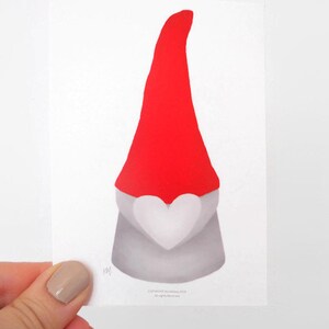 Nordic Gnome® with heart behind his back Mini or Midi Gnome Authentic Nordic Gnome Design by NordiKatja image 4