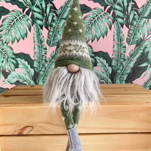 Nordic Gnome with legs Spring Green Gnome , St.Patricks Day