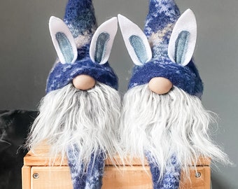 Bunny Nordic Gnome- blue easter