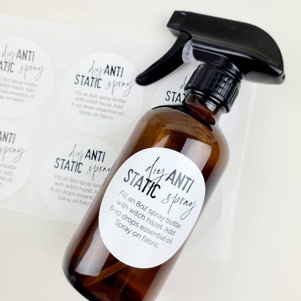 DIY Anti Static Spray label (2.5 inch)