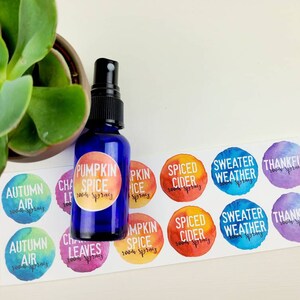 Room Spray Stickers (set of 12), 1.25