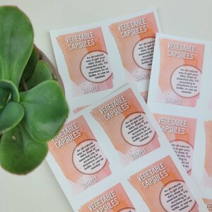 Stickers: Veggie Capsules (for sample pouches)