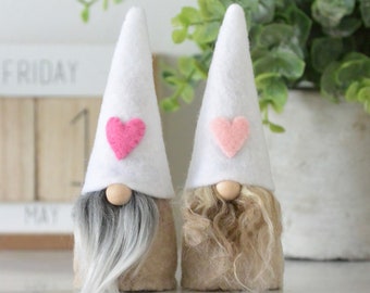 Nordic Gnome, MINI Gnome with Heart, Scandinavian Home Decoration or Small Gift