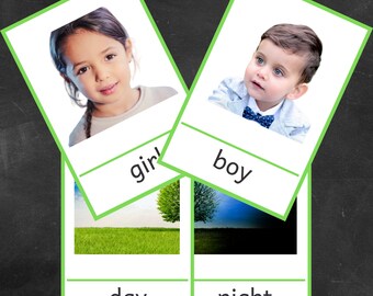 Flashcards of Opposites for Teachers and Parents, ESL and Homeschool