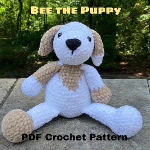 Padrão de crochê para download do cachorrinho malhado Bee