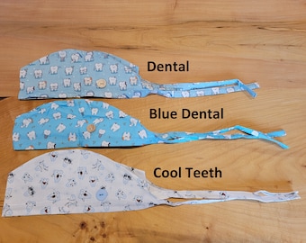 Medical Dental surgical scrub caps with buttons