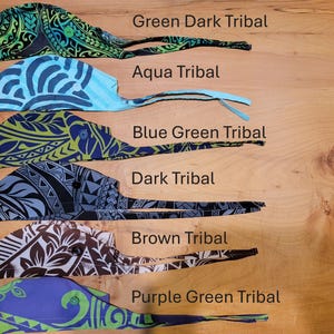 Gorro quirúrgico tribal hawaiano con botones - CANTIDADES LIMITADAS - NUEVOS tejidos